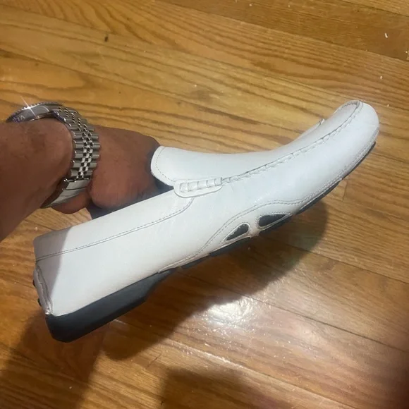 NWB Kenneth Cole ‘Drive Home’ Men's White Loafers Sz 10 - Picture 6 of 10